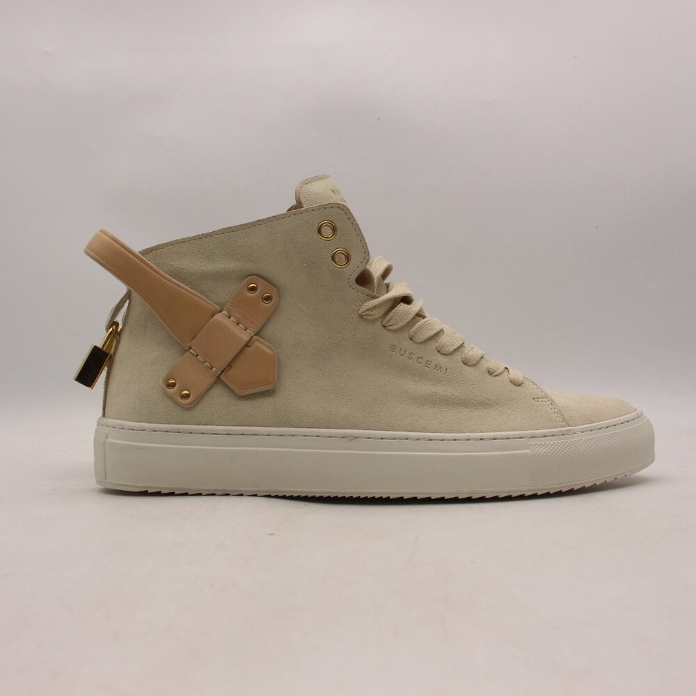 Buscemi Beige Brown Suede Leather Men's EU 42 Sneakers Lace Up Made in Italy